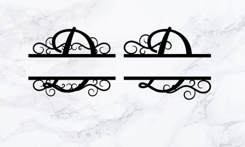 Split monogram letter D file svg dxf cutting file for cameo cricut silhouette,wedding cutting file,wedding svg,