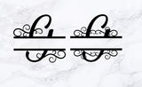 Split monogram letter G file svg dxf cutting file for cameo cricut silhouette,wedding cutting file,wedding svg,