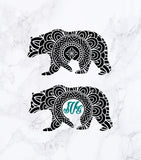 Bear mandala svg,bear monogram svg,mandala svg,mandala cutting file dxf for cricut cameo silhouette,bear clipart,mama bear svg file