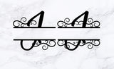 Split monogram svg,Letter J split monogram dxf cutting file for cameo cricut silhouette,wedding cutting file,wedding svg,