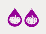 Pumpkin teardrop earring svg file,Fall svg,Leather earring template,Leather earring svg,Cricut silhouette cameo svg dxf file,DIY Earrings,