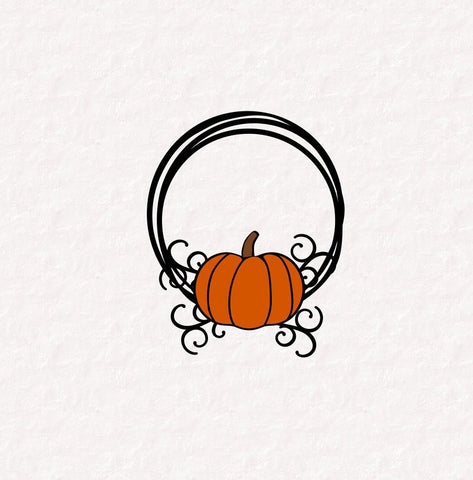 Pumpkin frame svg,pumpkin monogram svg,fall clipart,fall svg,cricut cameo silhouette svg file,svg cutting file,halloween svg,Scroll svg