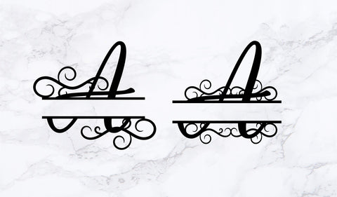 Monogram Letter A Split frame svg dxf cutting file for cameo cricut silhouette,wedding cutting file,wedding svg,