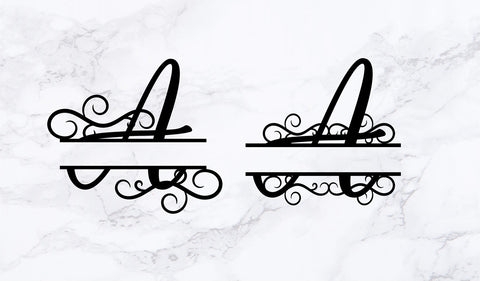 Split monogram letter a file svg dxf cutting file for cameo cricut silhouette,wedding cutting file,wedding svg,