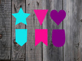 Pennant banner template svg dxf cutting file for cricut cameo silhouette,first birthday banner template,flag banner file
