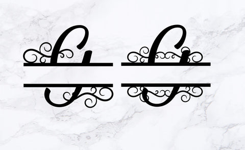 Split monogram letter G file svg dxf cutting file for cameo cricut silhouette,wedding cutting file,wedding svg,
