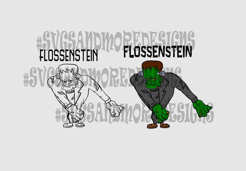 Flossenstein floss Halloween monster svg,Halloween file,Floss svg,cricut cameo silhouette svg file,svg cutting file,halloween svg