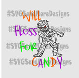 Mummy svg,Halloween svg,Floss svg,flossing svg,cricut cameo silhouette svg file,svg cutting file,halloween svg,halloween cutting file