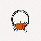 Pumpkin frame svg,pumpkin monogram svg,fall clipart,fall svg,cricut cameo silhouette svg file,svg cutting file,halloween svg,Scroll svg