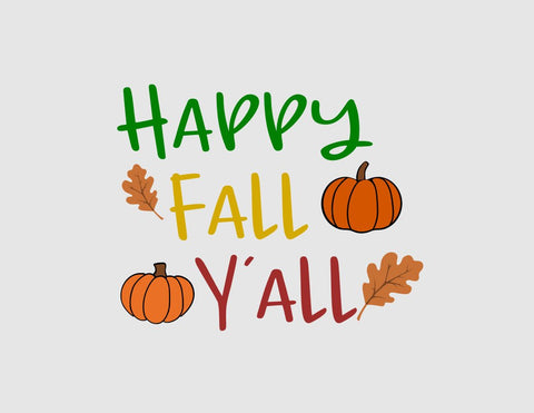 Happy Fall Y'all svg,pumpkin clipart,fall clipart,fall svg,fall leaves svg,fall sign svg,cricut cameo silhouette svg file,svg cutting file,
