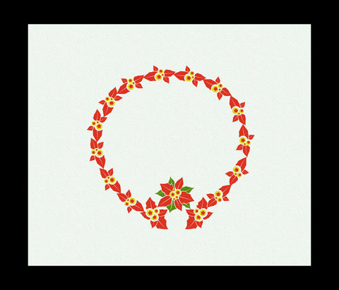 Poinsettia monogram frame wreath,Christmas svg,Christmas clipart,Cricut silhouette svg cutting file,