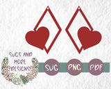 earring svg,diamond earring svg,heart earring svg,Faux leather earring svg,Faux leather earring template,Earring cut file for cricut