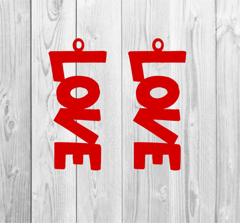 Love svg,love earring svg,valentine's day svg,Faux leather earring svg,Faux leather earring template,Earring cut file for cricut