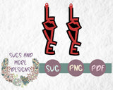valentines day earrings svg file,valentines cricut file,Faux leather earring svg,Faux leather earring template,Earring cut file for cricut