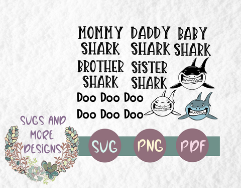 baby shark svg,mommy shark svg,daddy shark svg,shark family svg