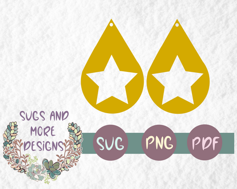 Earrings svg,Star earrings svg,Faux leather earring svg,Faux leather earring template,Earring cut file for cricut