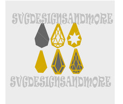 Teardrop earring template svg png cutting file for cricut silhouette cameo,faux leather earring template,diy earring