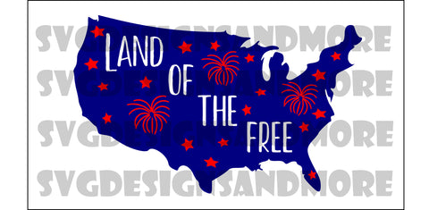 Land of the Free fourth of july svg,4th of july svg,red white and blue svg,america svg,cricut svg file,laser cutting file,