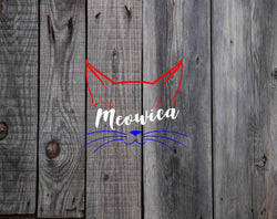 Meowica 4th of july svg dxf cutting file for cricut silhouette cameo,cat svg file,kitty svg file,digital file
