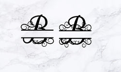 Split monogram letter B file svg cutting file for cameo cricut silhouette,wedding cutting file,wedding svg,
