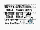 baby shark svg,mommy shark svg,daddy shark svg,shark family svg