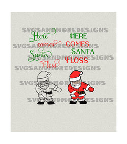 Here comes santa claus svg,Santa svg,Floss dance,Funny christmas svg,Christmas svg,Christmas clipart,Cricut silhouette svg cutting file