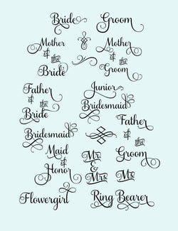 Wedding Bridal party Bride Groom svg dxf cutting file for cameo cricut silhouette,wedding cutting file,wedding svg,marriage svg file,