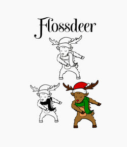 Reindeer flossing,floss dance, Funny reindeer christmas svg,Christmas svg,Christmas clipart,Cricut silhouette svg cutting file
