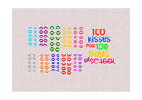 100 days of school svg,100 kisses for 100 days of school svg,100 days of school shirt svg,svg file for cricut cameo silhouette