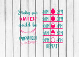 Drinking your water would be purrfect cat water bottle water tracker,water tracker svg,cricut water tracker file,water bottle decal file