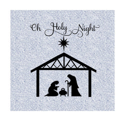 Oh holy night Nativity scene silhouette svg,Nativity svg,Jesus baby svg,cut files for cricut silhouette,digital download,commercial use.